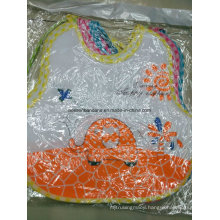 Customized Production Design Animal Printed Cotton White Promotional Baby Bib